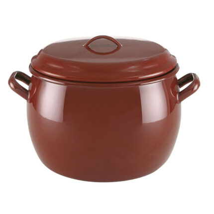 OLLA ABOMBADA ACERO ESMALTADO PORCELANA C/TAPA  36CM REF. 4079826