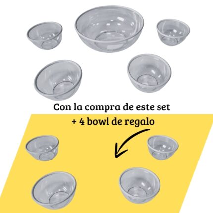 JUEGO ENSALADERA CAMPING 1+4+4 REGALO