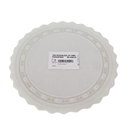 RODAL PARAFINADO 25CM BLANCO P/100 UNIDADES