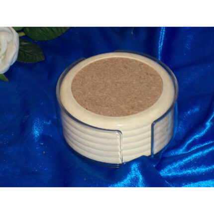 JUEGO 6 POSAVASOS  MIMBRE CON BASE METACRILATO 6X12