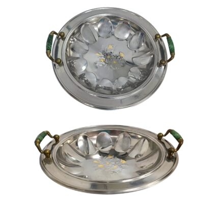 FRUTERO-BANDEJA INOX 18/10 DECORADA REF.499