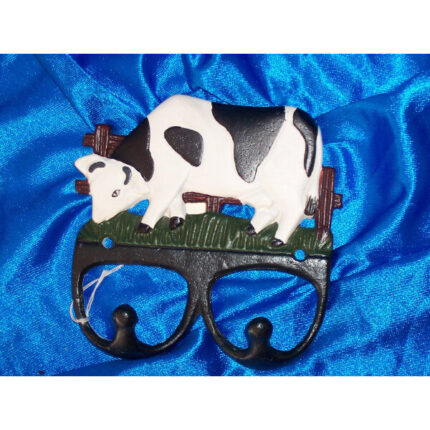 PERCHA DECORATIVA VACA HIERRO FORJADO