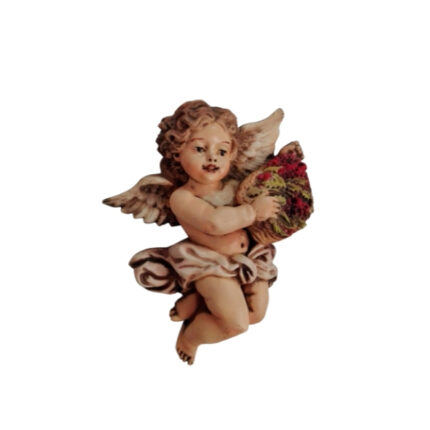 FIGURA DECORATIVA PARED ANGELITO MATERIAL RESINA 15X13