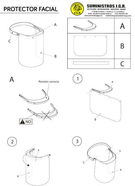 PANTALLA DE PROTECCIÓN FACIAL - Imagen 2