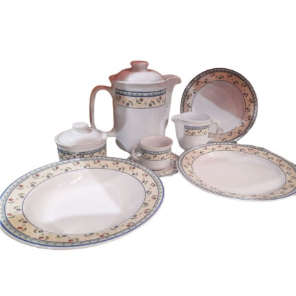 VAJILLA PORCELANA 42 PIEZAS+JUEGO CAFE 27 PIEZAS MODELO HAPPY COLOURS