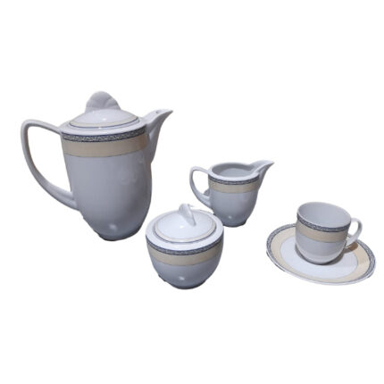 JUEGO CAFE PORCELANA 27 PIEZAS MODELO ATENAS OLIMPO