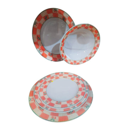 VAJILLA 20 PIEZAS PORCELANA MODELO MARBELLA