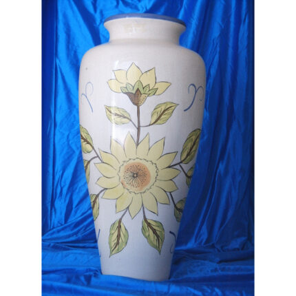 FLORERO CERAMICA PINTADO CRAQUELE