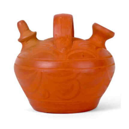 BOTIJO BARRO CRUDO CHATO