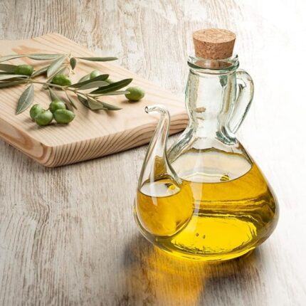 ACEITERA CRISTAL ASA CORTA 1 LITRO TAPON CORCHO