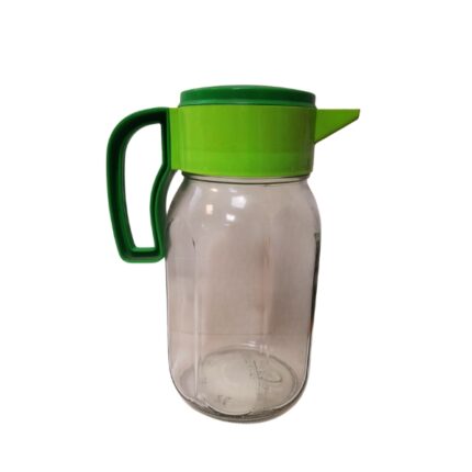 JARRA CRISTAL 2 LITROS TAPA Y ASA COLOR VINTAGE