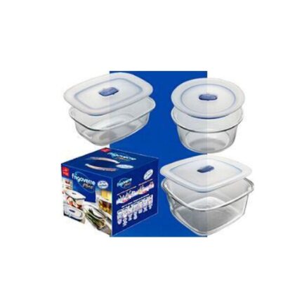 JUEGO 3 HERMETICOS CRISTAL FRIGOVERRE PLUS BORMIOLI REF. V408376