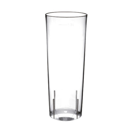 VASO TUBO PLASTICO TRANSPARENTE CRISTALINO REFORZADO P/8 UNIDADES