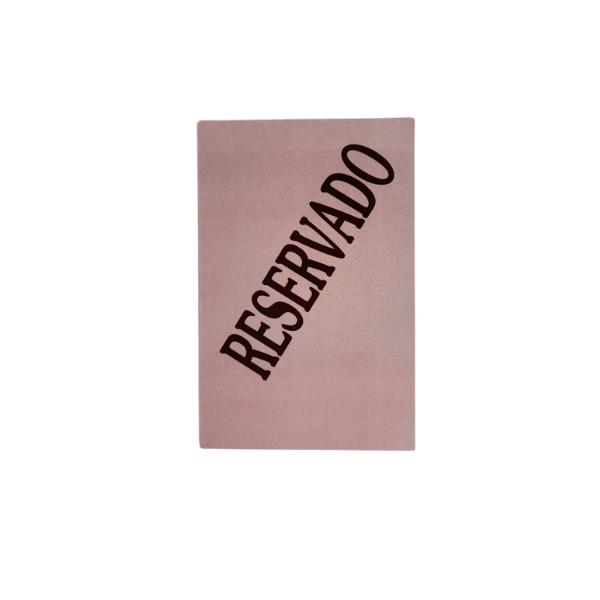 CARTEL INDIVIDUAL PARA MESA RESERVADO PLASTIFICADO REF. 9562