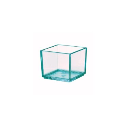 VASO CUBO DESGUSTACION EFECTO VIDRIO 4'4X4'4 P/10 UNIDADES REF. 15663