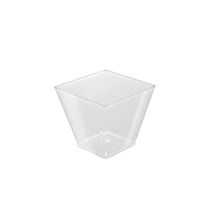 BOL PLASTICO CUADRADO DEGUSTACION TRANSPARENTE 120CC P/5 UNIDADES REF. 1885