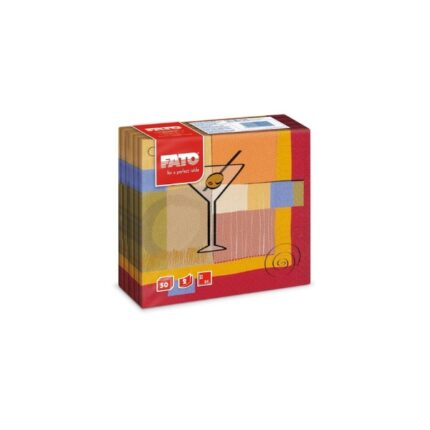 SERVILLETA 25X25 2 CAPAS DECORADA ESPECIAL APERITIVO P/50 UNIDADES (MARTINI)