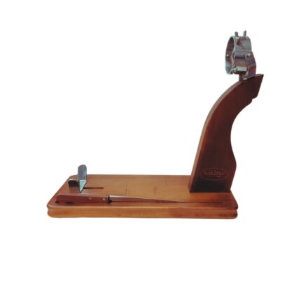 JAMONERO GIRATORIO COLOR CEREZO CON CUCHILLO "REGALO"