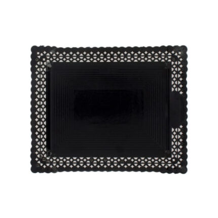 BANDEJA CON BLONDA MODELO ARIES 27X32 "NEGRO" P/5 UNIDADES