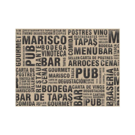 MANTELITO BARRA 30X40 40GR. ECO NATURE DECORADO GOURMET C/1000 UNIDADES