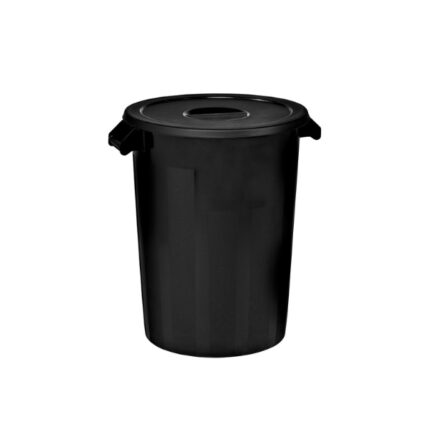 CUBO BASURA COMUNIDAD 75L POLIETILENO MODELO BIN IRROMPIBLE NEGRO