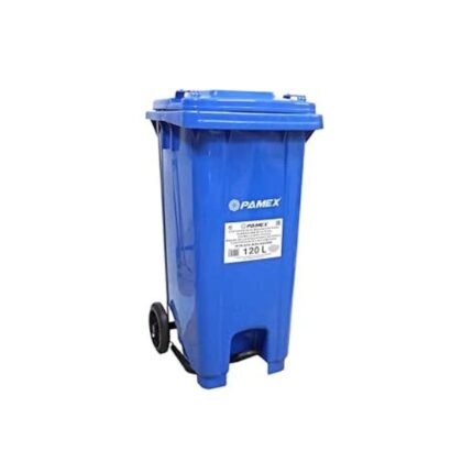 CUBO BASURA CONTENEDOR 120L CON PEDAL Y RUEDAS COLORES SURTIDOS