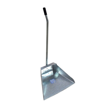 RECOGEDOR METALICO GALVANIZADO EXTRA CON PALO