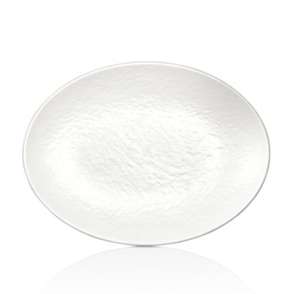 FUENTE OVAL MELAMINA 30CM MODELO TILDA REF. 5052 BLANCO