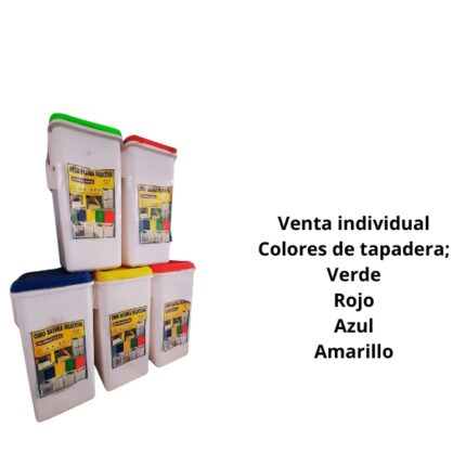 CUBO BASURA 28X23X44 20L SELECTIVO PLASTICOS DE GALICIA