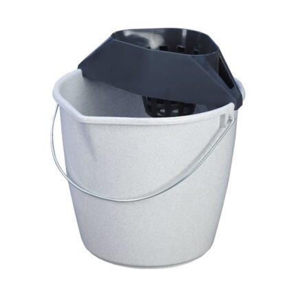 CUBO FREGONA 12 LITROS REDONDO CON ESCURRIDOR GRANITO REF. 33220