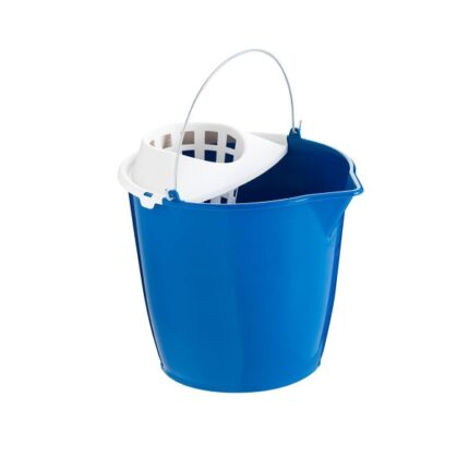 CUBO FREGONA 13L ESCURRIDOR ESPECIAL MICROFIBRA CON ASA INOX