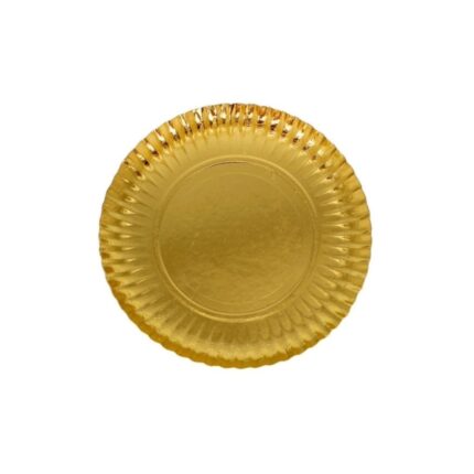 BANDEJA PASTELERIA CARTON 27CM ORO P/100 UNIDADES