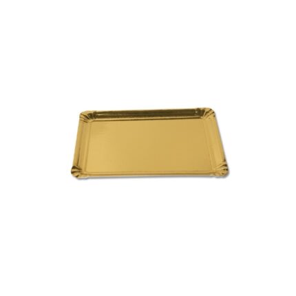 BANDEJA PASTELERIA CARTON 16x22 ORO 5LL P/100 UNIDADES
