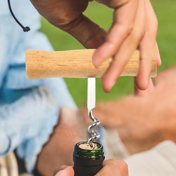 SACACORCHOS MANUAL RIOJA PUÑO MADERA - Imagen 2