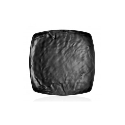PLATO LLANO CUADRADO 27CM MELAMINA MATT REF. 4930 (NEGRO)