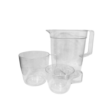 JUEGO 3 JARRAS MEDIDORAS REDONDAS 100-300-1000ML REF. 67132