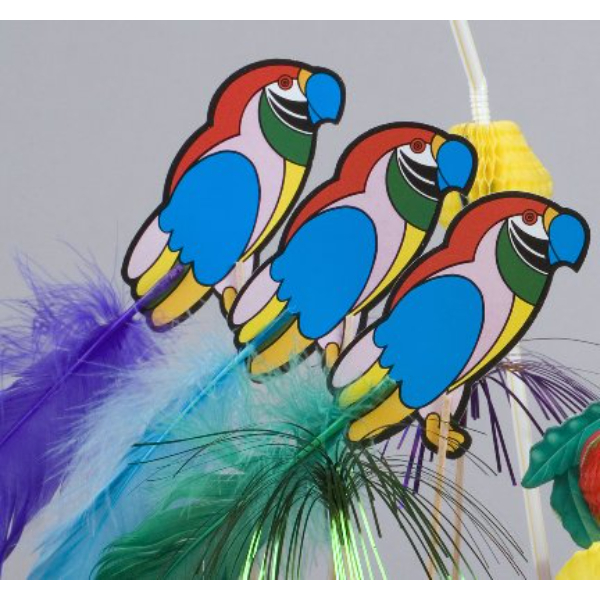 LOROS CON PLUMA ADORNO REF. S0058 C/144 UNIDADES