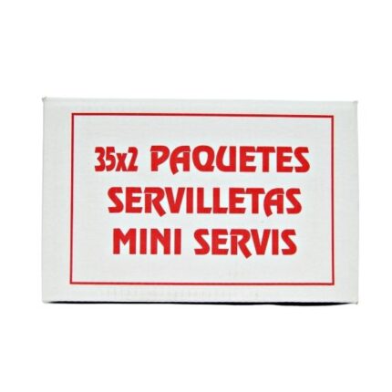 MINI SERVIS 17X17 SULFITO BLANCA GRACIAS VISITA 35X2 (CAJA PEQUEÑA)