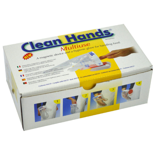 GUANTE MULTIUSOS PLEXIGLAS-SANITY CLEAN HANDS KIT CON BASE IMANTADA