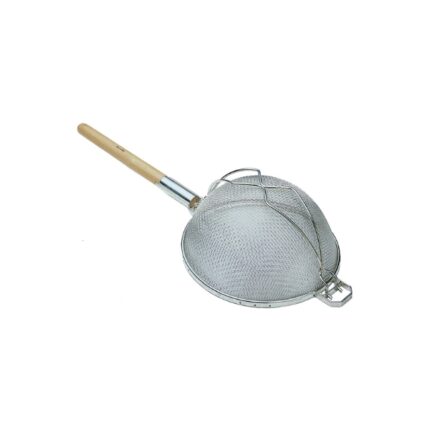 COLADOR DOBLE MALLA CON REFUERZO 30CM  MANGO MADERA REF. 61330
