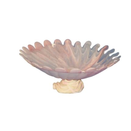 CENTRO CRISTAL ROSA PIE RESINA CF-32-3P + 5 VASOS REGALO