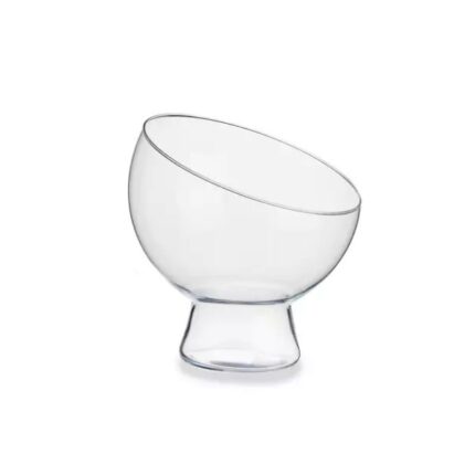 COPA HELADO MEDIA BOLA CON PIE GIGANTE CRISTAL RECICLADO 53291