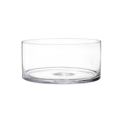 CENTRO MESA CILINDRICO CRISTAL TRANSPARENTE RECICLADO 49575