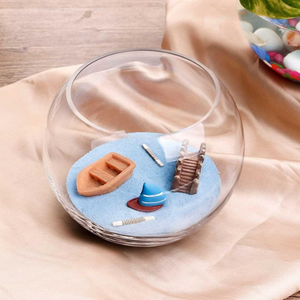 PECERA ABOMBADA CRISTAL RECICLADO 58543 - Imagen 2