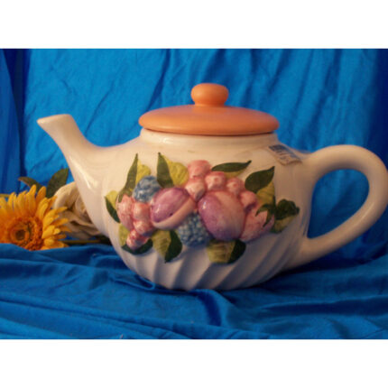 CAFETERA CERAMICA DECORACIÓN EN RELIEVE