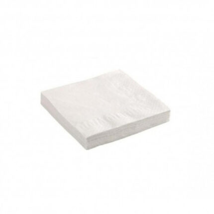 SERVILLETA 20X20 2 CAPAS BLANCA P/100 HOJAS