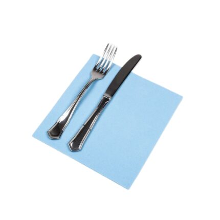 SERVILLETA PUNTA PUNTA 40X40  AZUL CELESTE P/50 UNIDADES