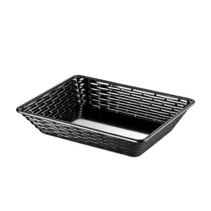 PANERA MELAMINA RECTANGULAR NEGRO 28X20X6 14028NGO REF. 4682