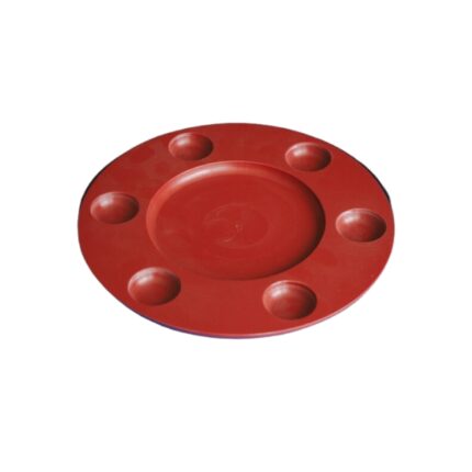 PLATO SALSERO 6 POCILLOS ROJO REF. 4-625-R 30CM