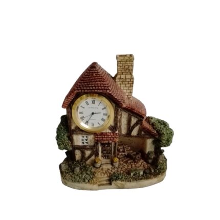 FIGURA RESINA RELOJ CASITA DE CAMPO